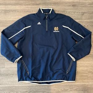 Adidas Notre Dame Fighting Irish Pullover Jacket Mens XXL Climaproof Windbreaker
